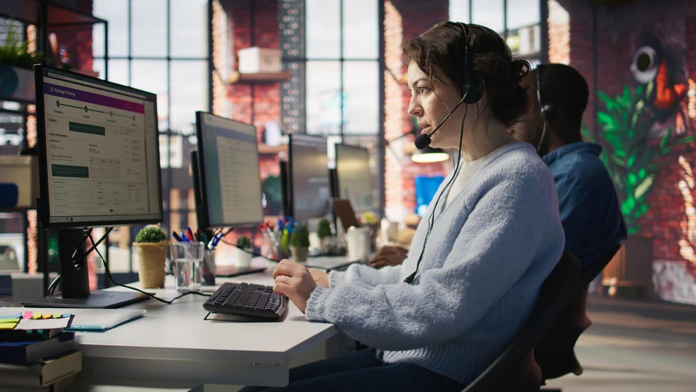 Professional IT consultant analyzing network security data for a local business in the Greater Philadelphia Area with Eblogix